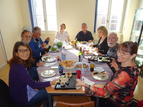 Activité pendant des cours de français à Carcassonne, au restaurant